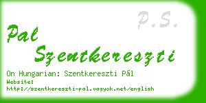 pal szentkereszti business card